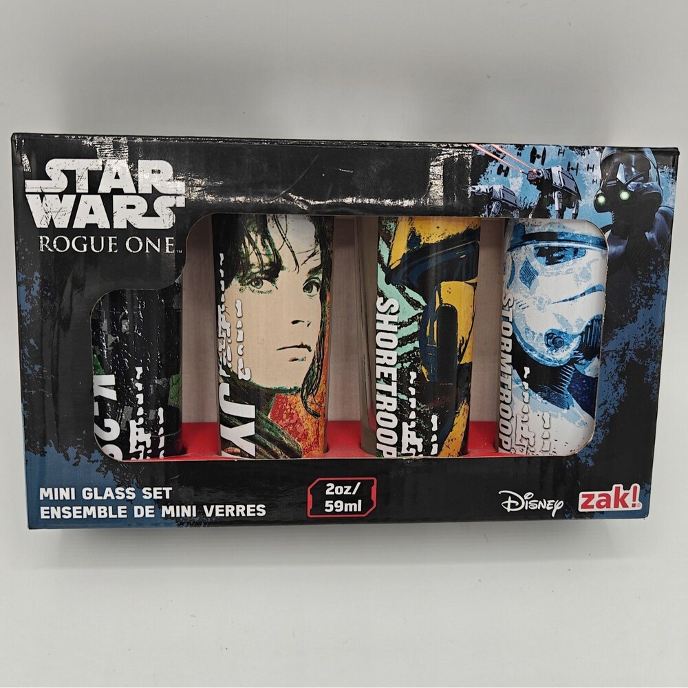 Zak Designs Rogue One: A Star Wars Story Mini Shot Glasses Set (4-Pack, 2oz)